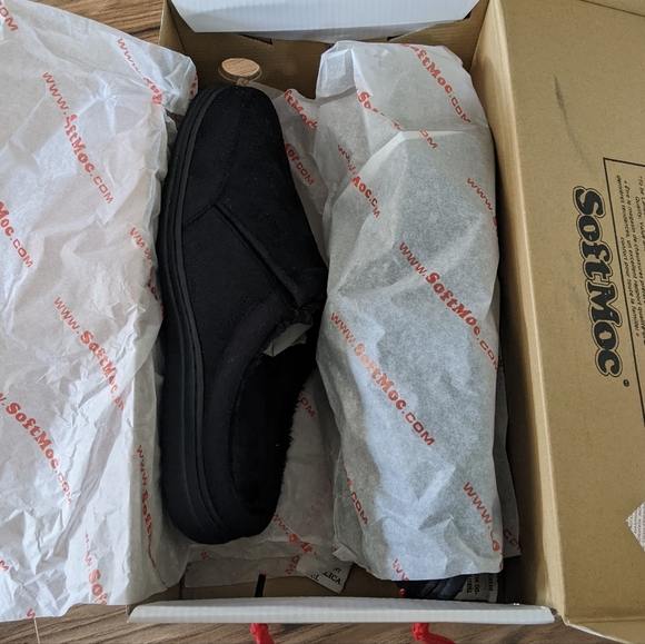 SoftMoc Mens Black Slip On Loafers Slides - Picture 8 of 8